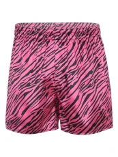 Mens Love Heart Print Christmas Shorts Loose Sports Pants Underwear Summer Silk Satin Boxers Rose A 3XL
