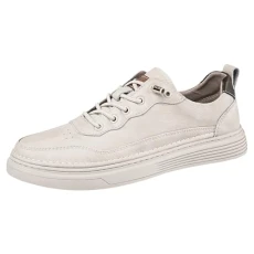 Men’s Low Top Leather Casual Trainers Shoes Breathable Oxford Sneakers White,10 Men’s Low Top Leather Casual Trainers Shoes Breathable Oxford Sneakers White,10