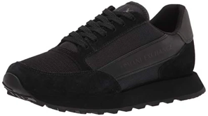 Mens Low-Top Sneakers, Black, 9 UK Mens Low-Top Sneakers, Black, 9 UK