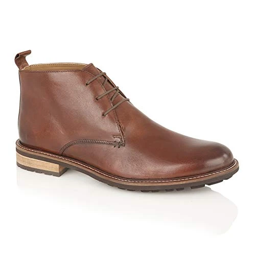 Men's Ludgate Leather Fashionable Chukka Boot (Brown, 10 UK, numeric_10)