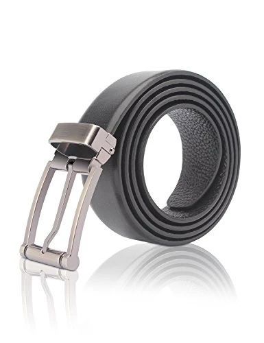 Men's Luxury Prong Buckle Black Belt SP017L5 - Black -