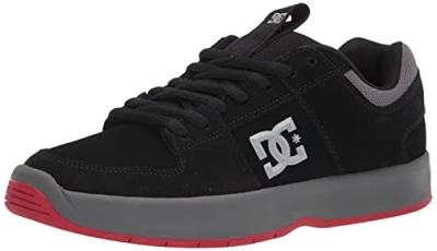 Men's Lynz Zero Low Top Casual Skate Shoe Sneaker, Black/Grey/Red/White, 8 UK