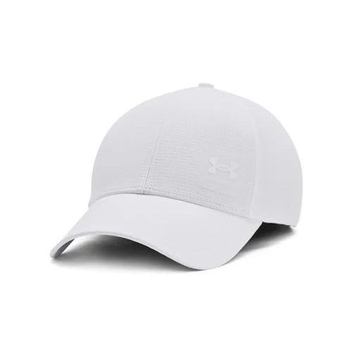 Mens M Iso-chill ArmourVent STR Baseball Cap, Men's Cap with Mesh Vent, Sport Cap with Visor White