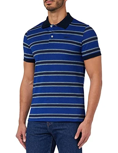 Men's M Polo Shirt, Lh Blu/Dkblu/Lartrip, S