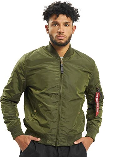 Men's MA-1 TT Bomber Jacket, Dark Green, L