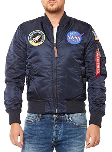 Men's MA-1 VF NASA Bomber Jacket, Rep.Blue, Large