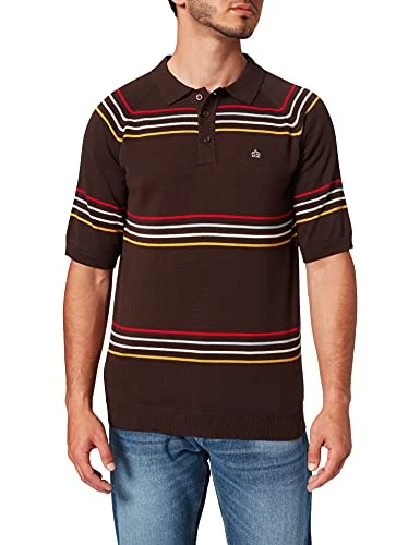 Men's Madison Polo Sweater, Dark Brown, L