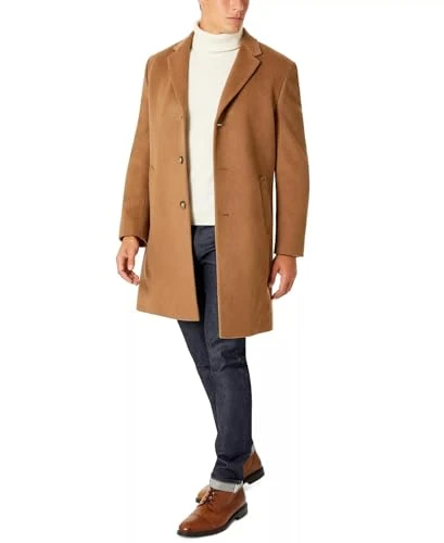 Men's Madison Top Coat, Solid Camel, 36R