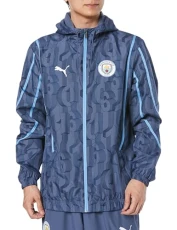 Mens Manchester City Pre Match Jacket 2024 2025 Adults Blue M