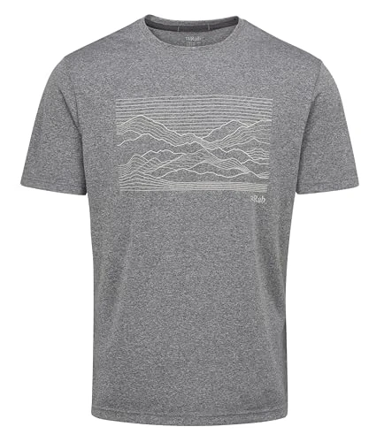 Men's Mantle Outline Tee Short Sleeve Graphic T-Shirt for Hiking, Trekking, & Everyday Use - Beluga 