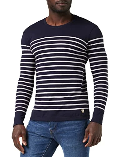 Men's Marinière Port-Louis Héritage Homme Long Sleeve Top, Multicolour (600 Navire/Blanc