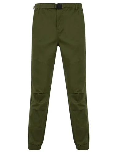 Men's Mauro Stretch Cotton Twill Cuffed Cargo Jogger Pants Burnt Olive