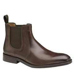 Men’s Meade Chelsea Boot | Dress Boots for Men | Italian Leather Shoes | Leather & Rubber Sole | Removable, Molded Cushioned Insole, Mahogany Italian Calfskin, 12
