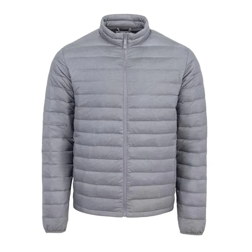 Mens Men Packable Light Weight Down Jacket Grey S