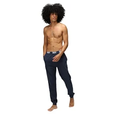 Men's Mens Loungewear Jersey With Branded Waistband Casual Pants, Navy, XL UK Men's Mens Loungewear Jersey With Branded Waistband Casual Pants, Navy, XL UK