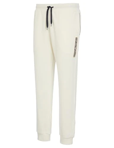 Men's  Men's Trousers Brushed Terry Sweatpants, Cream, M UK