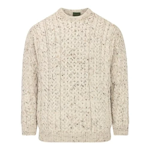 - Men's Merino Wool Bradwell Jumper - Ivory - Large