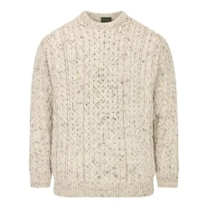 - Men's Merino Wool Bradwell Jumper - Ivory - Large