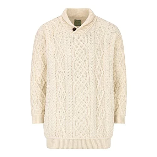 - Men's Merino Wool Darlaston Jumper - Pearl - Large