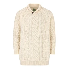 - Men's Merino Wool Darlaston Jumper - Pearl - Large