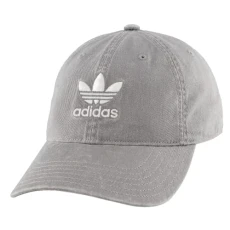 Men's Metal Logo 2 Relaxed Fit Strapback Cap, Stone Grey/White, One Size Men's Metal Logo 2 Relaxed Fit Strapback Cap, Stone Grey/White, One Size