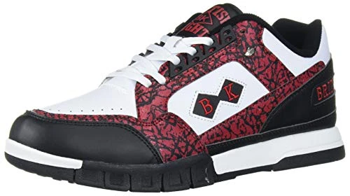 Men's Metros Fashion Sneaker, Black/Mars Red/White, 10 UK