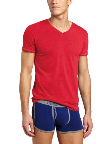 Men's Michael V-Neck T-Shirt, Red, Small