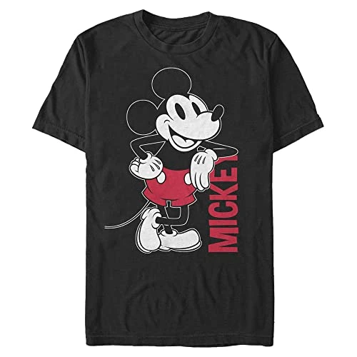 Men's Mickey Leaning T-Shirt, Black, 4XL