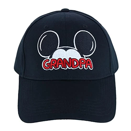 Men's Mickey Mouse Grandpa Fan Baseball Cap, Black