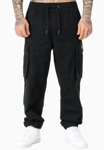 Men's Mickley Cargo trousers, Black/Grey, L