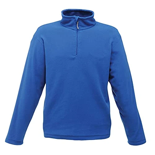 Mens Micro Zip Neck Fleece, Royal Blue, 3XL UK