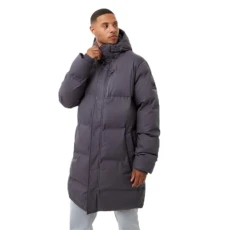 Mens Mid Length Puffer Jacket Outerwear Top Shark Grey M Mens Mid Length Puffer Jacket Outerwear Top Shark Grey M