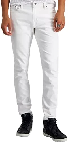 Men's Mid Rise Fit Slim Tapered Leg Jean, Optic White, 30W / 30L
