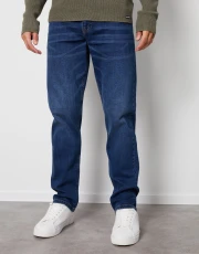 Men's Mid Wash Straight Leg Jeans