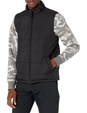 Men's Midweight Puffer Vest, Black, L Men's Midweight Puffer Vest, Black, L