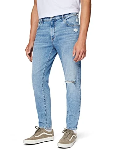 Men's Milan Jeans, Mid Ripped Blue, 31W x 29L