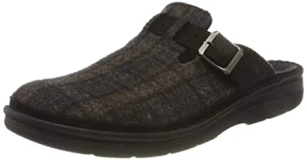 Men's Mirko Mule, Dark Brown/Checkered, 8.5 UK