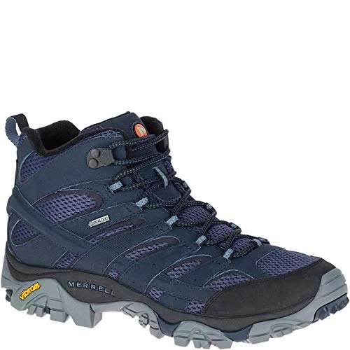 Men's Moab 2 Mid GTX Waterproof Walking Shoe, Navy, 8.5