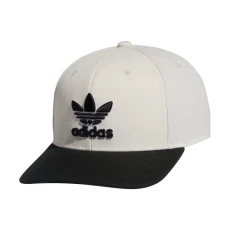 Men's Modern High Crown Structured Pre-Curve Brim Snapback Adjustable Fit Hat, Wonder White/Black/White, One Size Men's Modern High Crown Structured Pre-Curve Brim Snapback Adjustable Fit Hat, Wonder White/Black/White, One Size