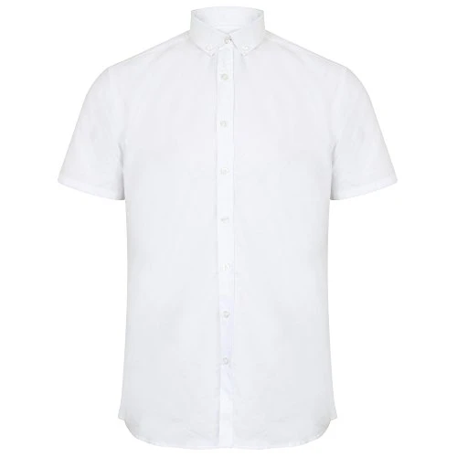 Mens Modern Short Sleeve Oxford Shirt (XLR) (White)