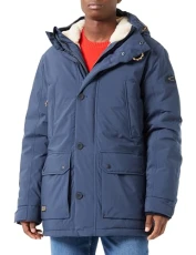 Men's moderner teXXactive Parka mit recycelter Daune Jacket, Blau, 56