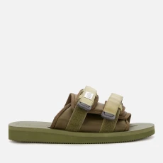 Mens Moto-Cab Nylon Slide Sandals - UK - Green