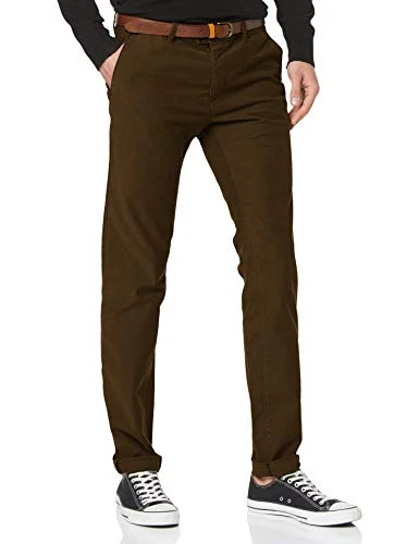 Men's Mott-Classic Garment-Dyed Twill Chino Casual Pants, Army 0115, 28W/ 30L