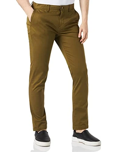 Men's Mott Super Slim Fit Contains Organic Cotton Pants, Army 0115, 30/34