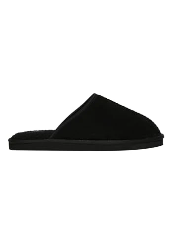 Mens Mule Slippers MF110269A (Black, 6)