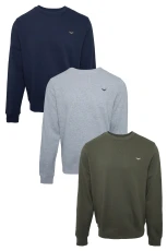 Men's Multi Crew Neck Sweatshirts (3 Pack)