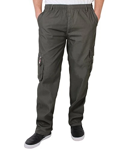 Mens Multi Pocket Cargo Trouser (Dark Grey, M), 7918-DGRY-M