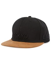 Men's Myshkin Flat Peak Snapback Baseball Cap - Black - One Size Men's Myshkin Flat Peak Snapback Baseball Cap - Black - One Size