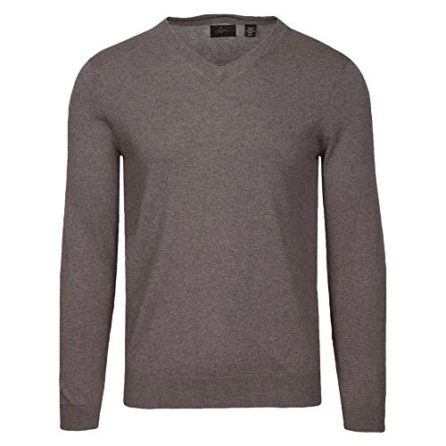 Men's Mystic Long Sleeve V-Neck Sweater, Eclipse Grey Heather, Medium