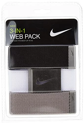 Men's N076209 Belt, White/Gray/Black